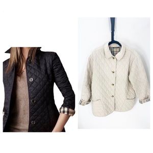 Burberry Quilted Plaid Cuffs Jacket Sz XL